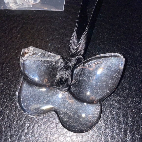 C PICS!! ART COLLAGE MURAL PROJECT DIY BACCARAT CLEAR CRYSTAL BUTTERFLY NECKLACE - Picture 1 of 10